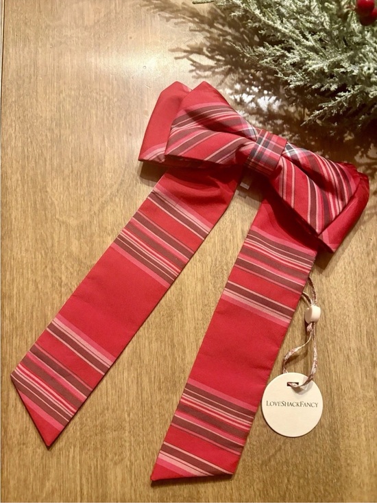 LoveShackFancy Accessories - NWT Love Shack Fancy Lorna Barette Cheery Red Bow Christmas Holiday *SOLD OUT*